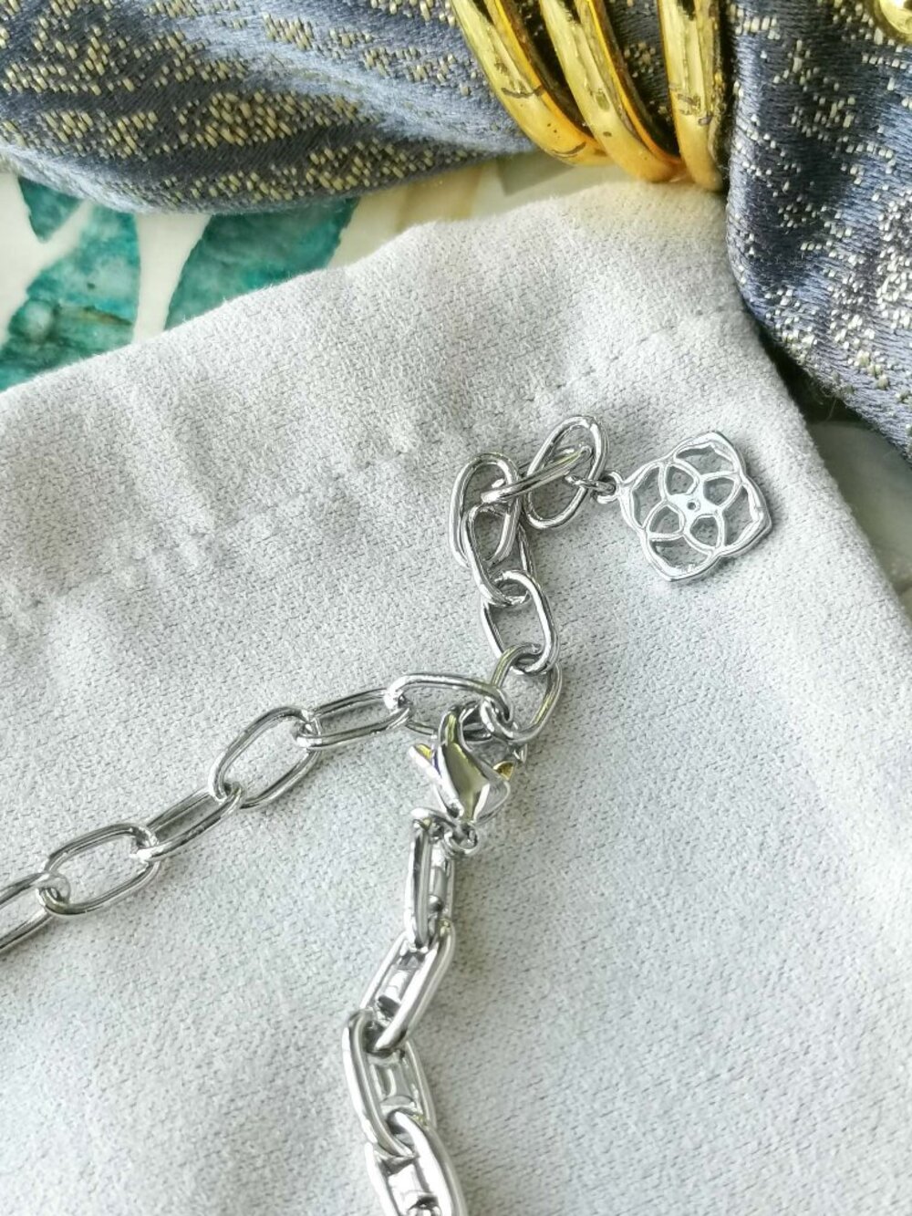 Kendra Scott Bailey Silver Chain Necklace NEW - Picture 3 of 3